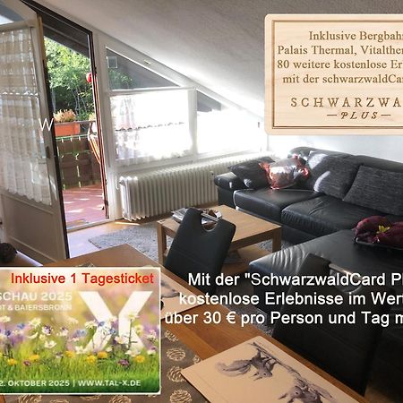 Ferienwohnung Kuckuck Auf Dem Sommerberg Incl Schwarzwaldcard Plus - 2 Zimmer 50Qm 巴特维尔德巴德 外观 照片