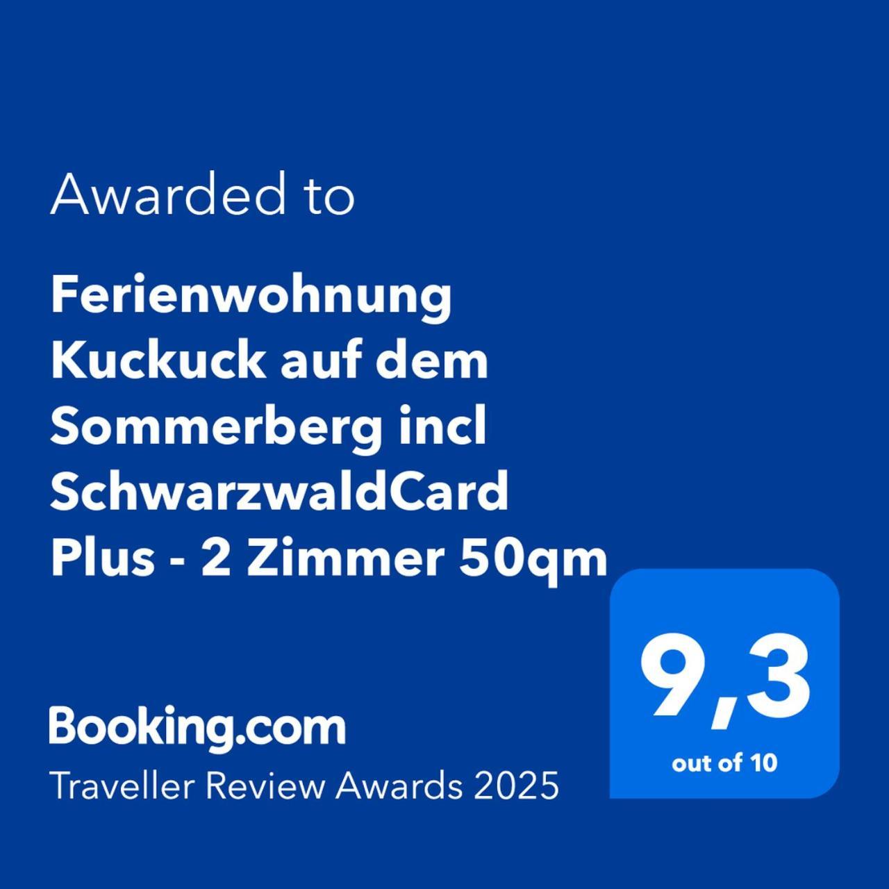 Ferienwohnung Kuckuck Auf Dem Sommerberg Incl Schwarzwaldcard Plus - 2 Zimmer 50Qm 巴特维尔德巴德 外观 照片